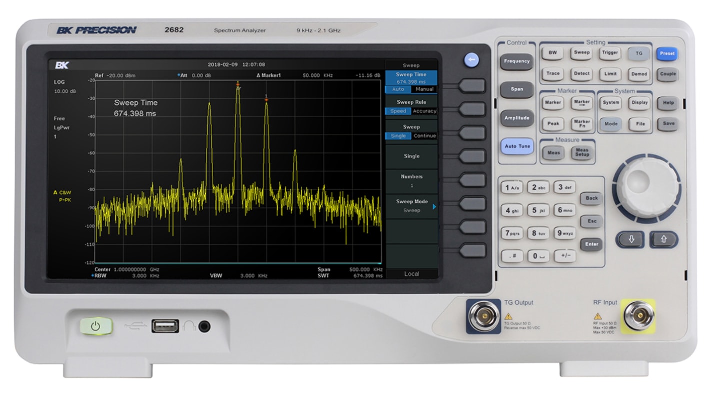 BK Precision BK2682 Spectrum Analyser, 9 KHz → 2.1 GHz