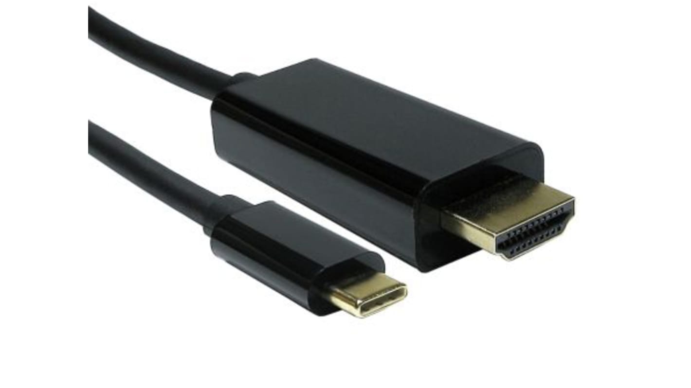 RS PRO USB-kabel, Sort, USB C til HDMI, 2m
