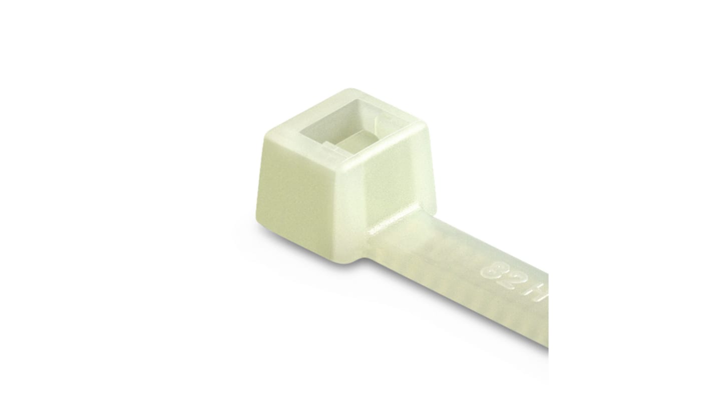 HellermannTyton Cable Tie, 290mm x 3.5 mm, Natural Polyamide 6.6 (PA66), Pk-100