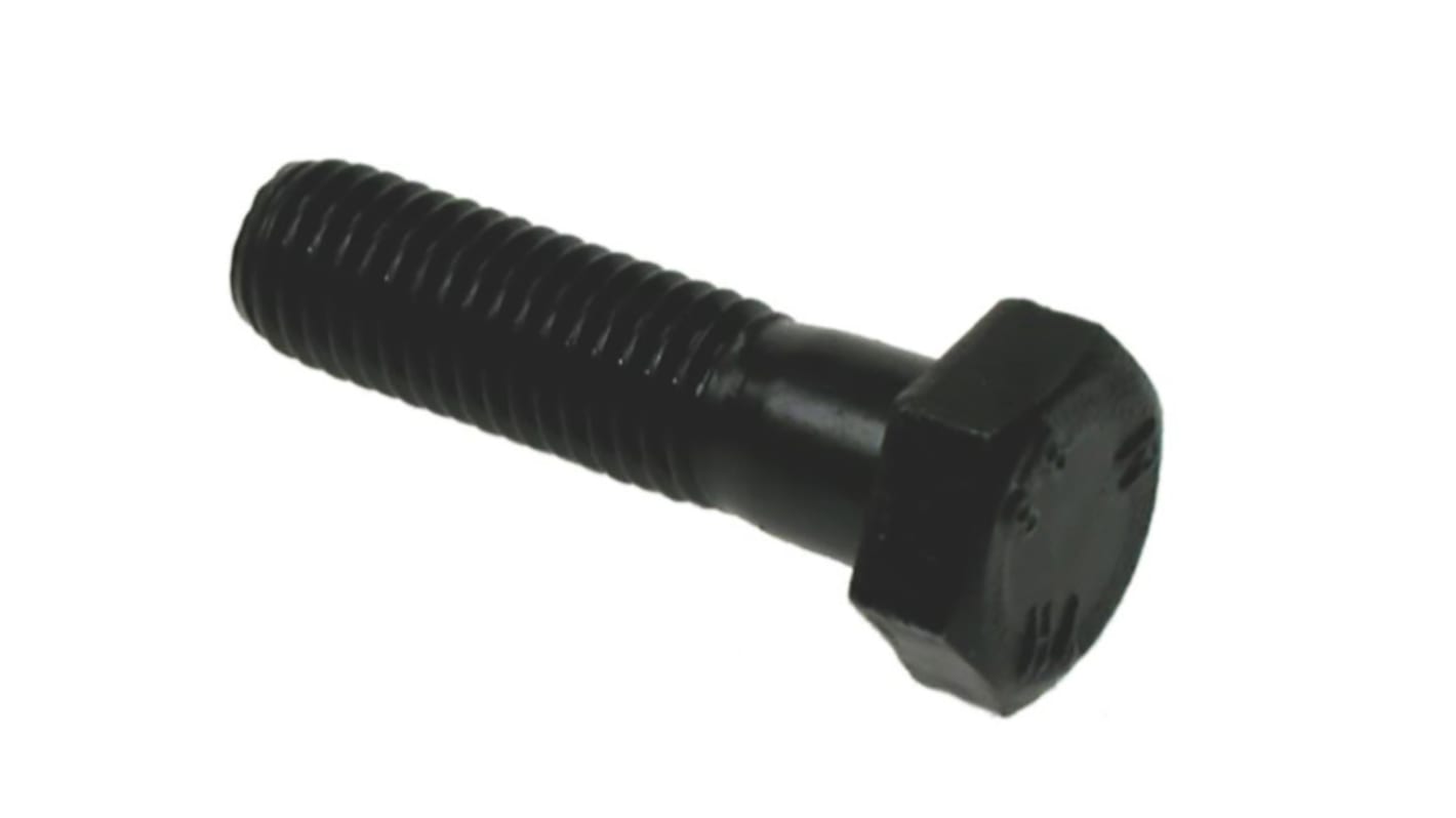 RS PRO Plain Steel Hex, Hex Bolt, M8 x 30mm