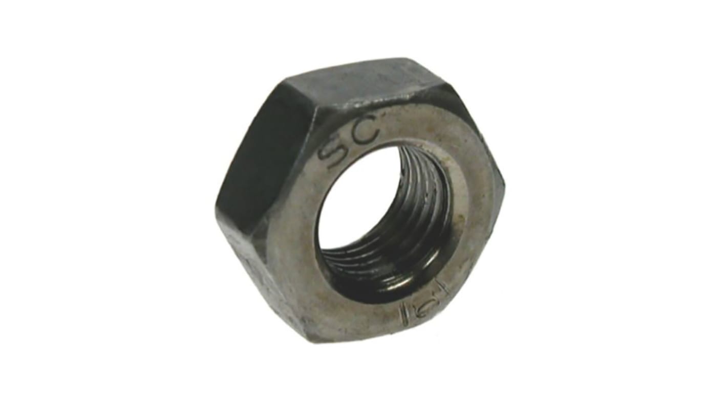 RS PRO, Plain Steel Hex Nut, DIN 934, M6