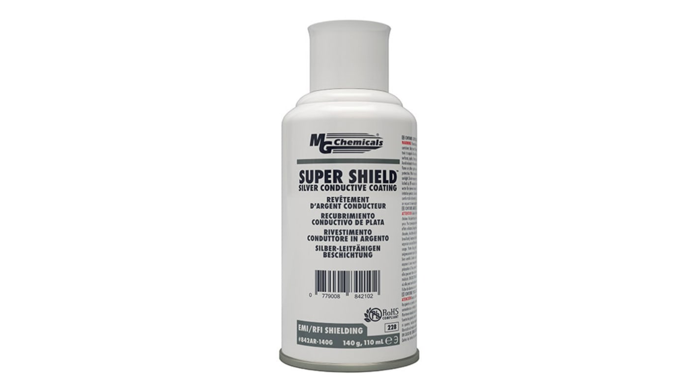 Smalto conduttivo Argento MG Chemicals, , spray da 132 ml, +120°C max., per Schermatura EMI, messa a terra