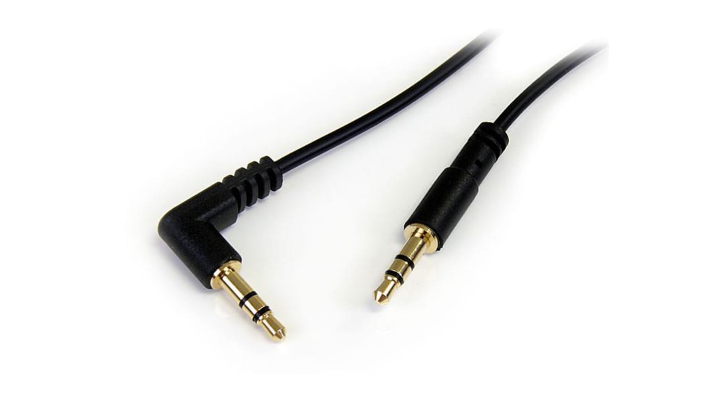 StarTech.com Male 3.5mm Stereo Jack to Male 3.5mm Stereo Jack Aux Cable, Black, 300mm