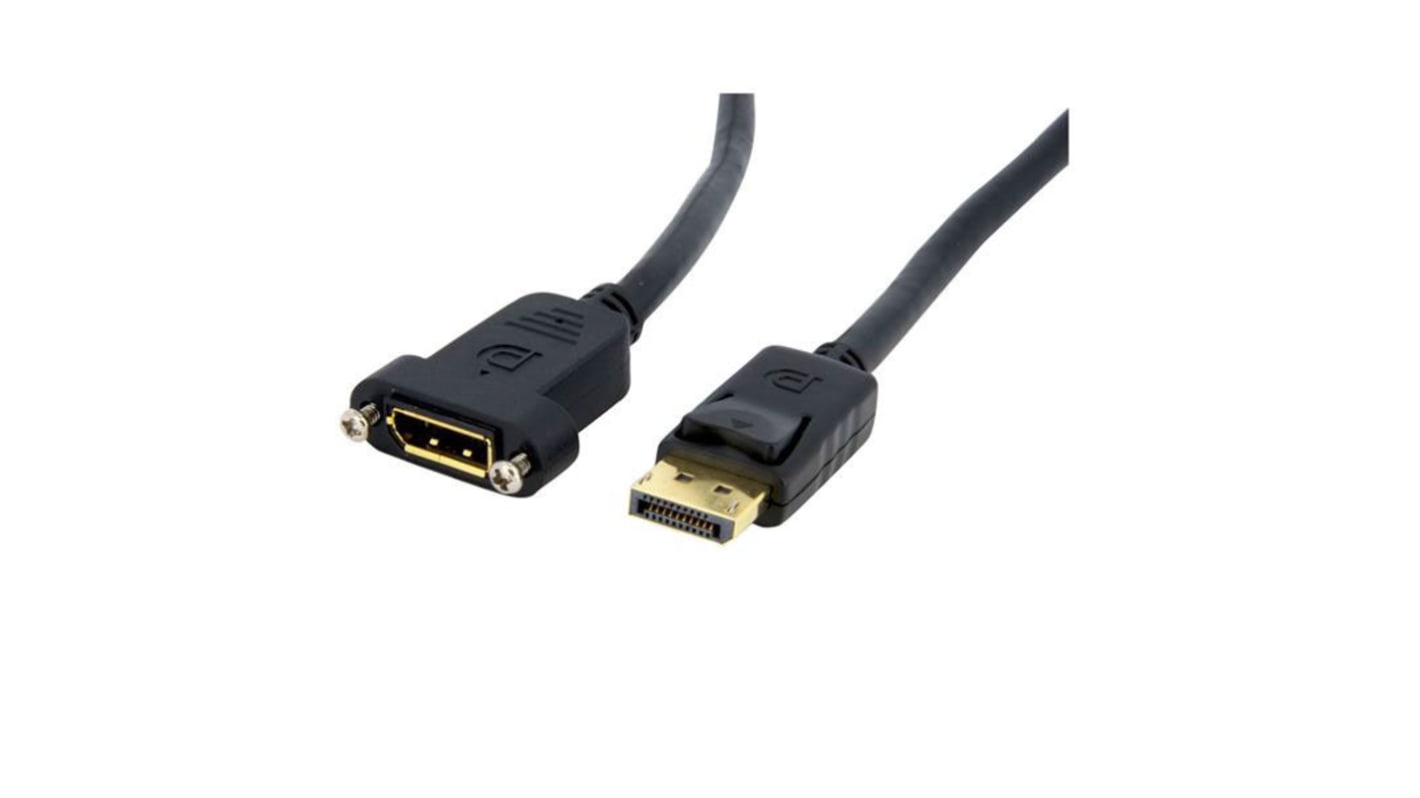 StarTech.com Male DisplayPort to Female DisplayPort, PVC  Cable, 4K @ 60 Hz, 1m