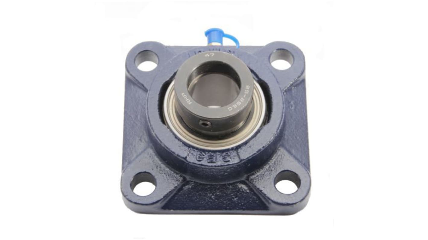 Cuscinetto flangiato NSK-RHP, 4 fori di montaggio da 12mm, Ø int 35mm, dimensioni 117.5mm x 117.5mm x 46.41mm, in Ghisa