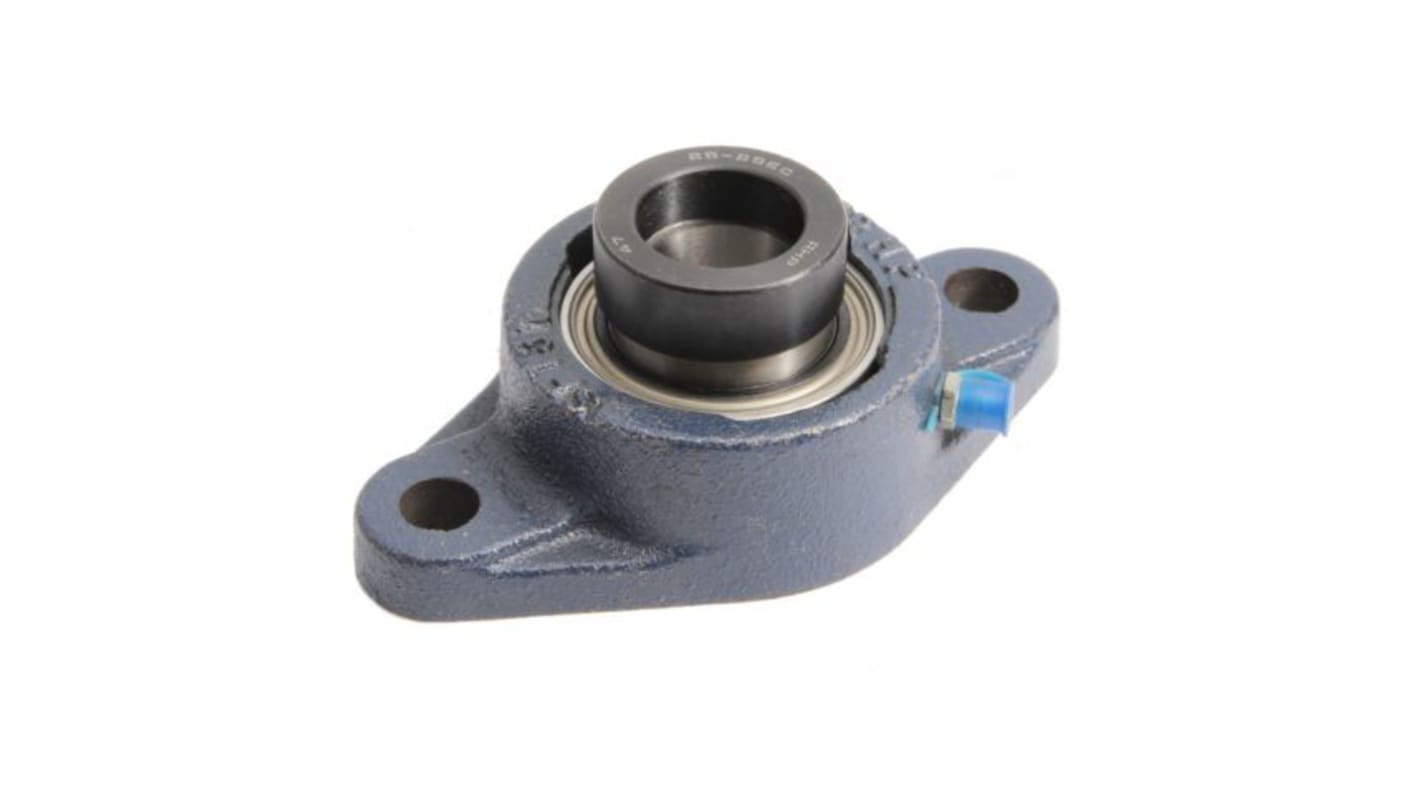 Cuscinetto flangiato NSK-RHP, 2 fori di montaggio da 12mm, Ø int 35mm, dimensioni 95.5mm x 46.41mm x 155.5mm, in Ghisa