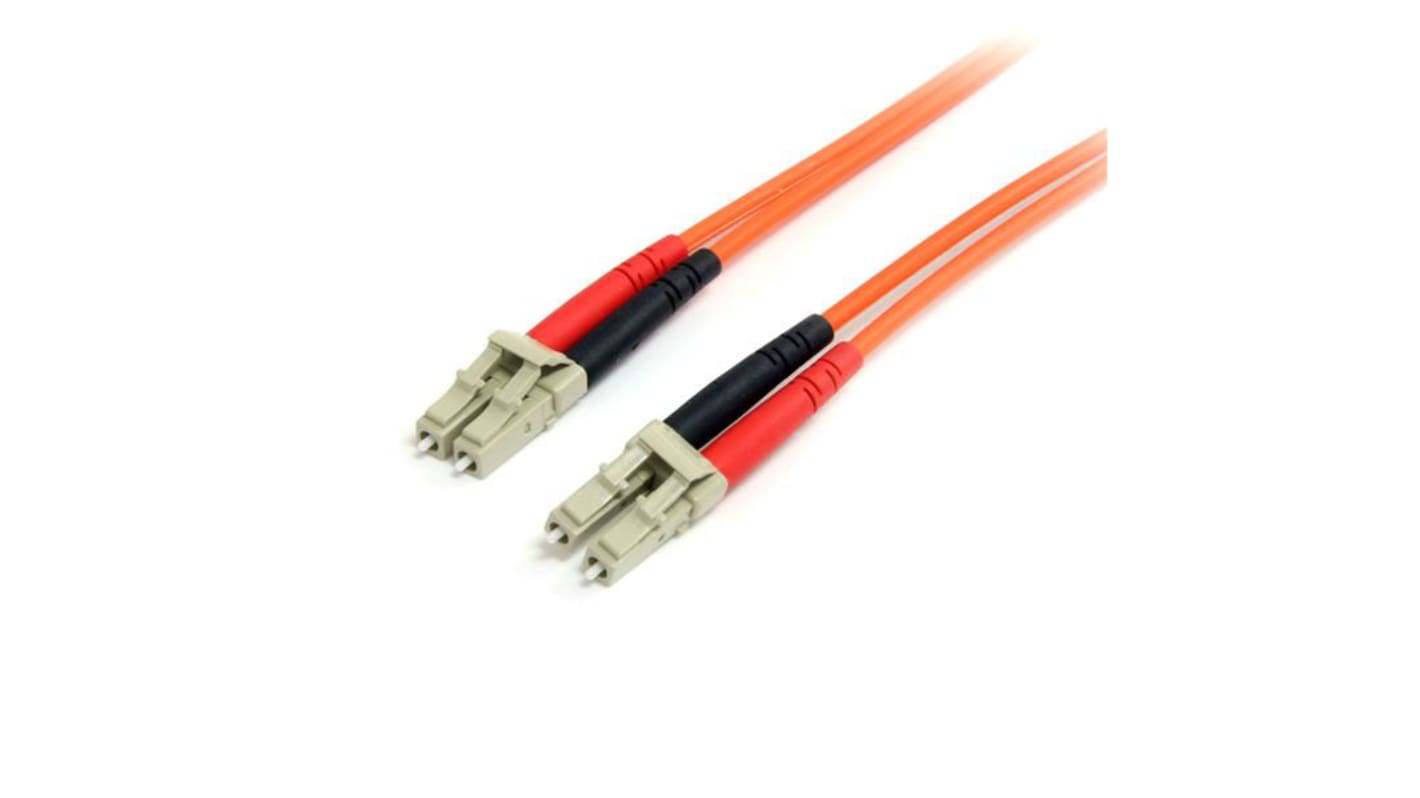 StarTech.com LC to LC Duplex Multi Mode OM1 Fibre Optic Cable, 62.5/125μm, Orange, 3m
