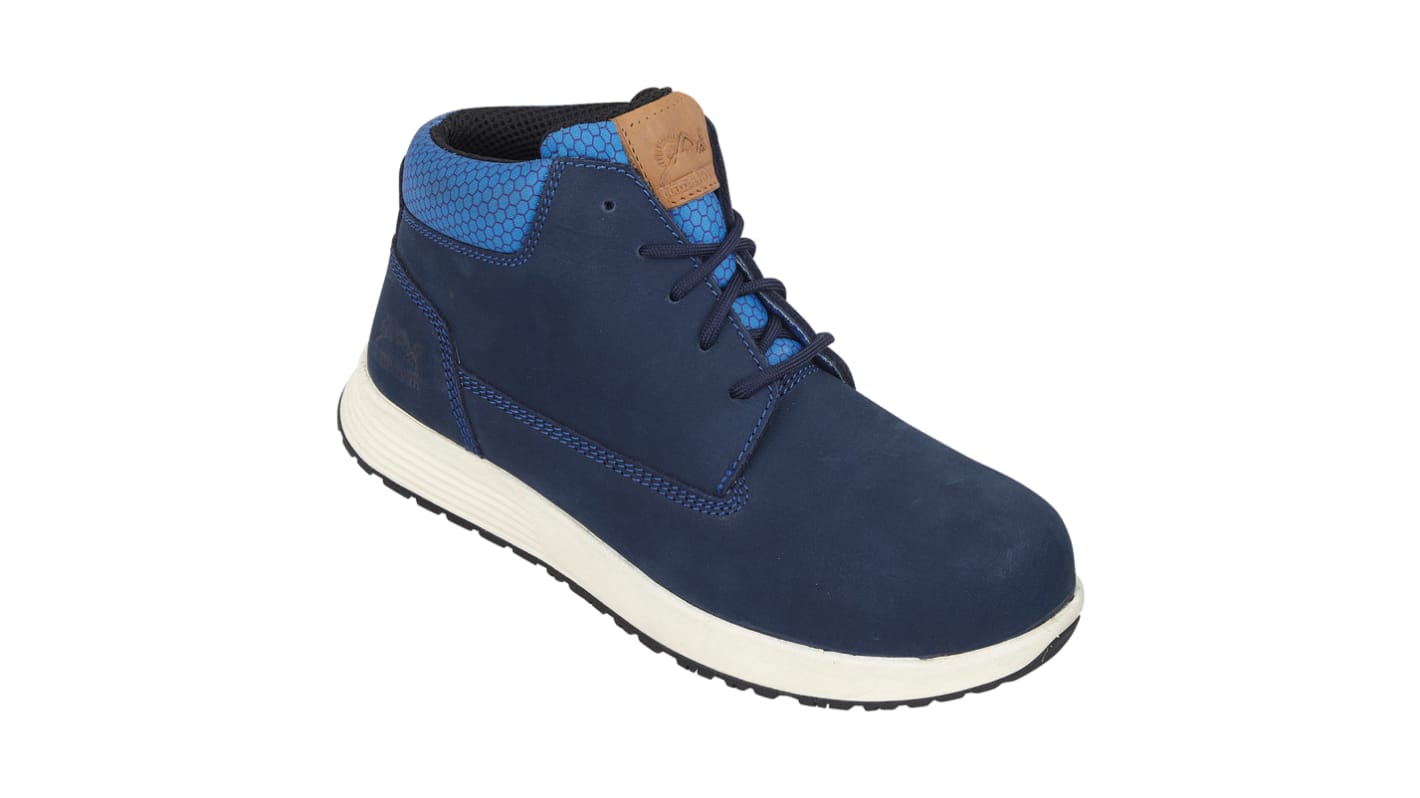 Scarponcini antinfortunistici S3 Himalayan da  Unisex tg. 36, col. Blu Navy, resistenti all'acqua, con puntale di