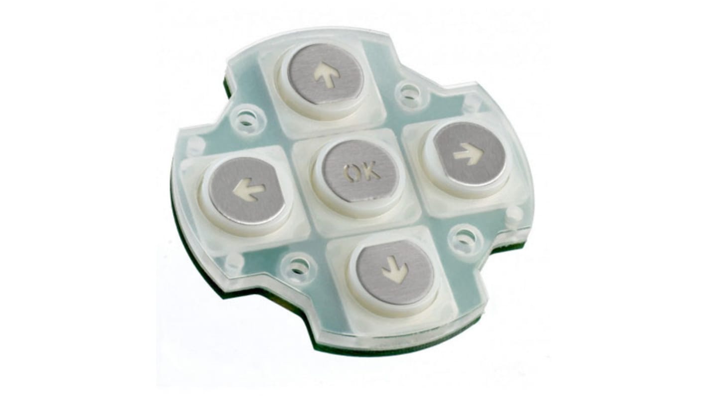 APEM Tastatur, 5 Taster, belyst, IP65