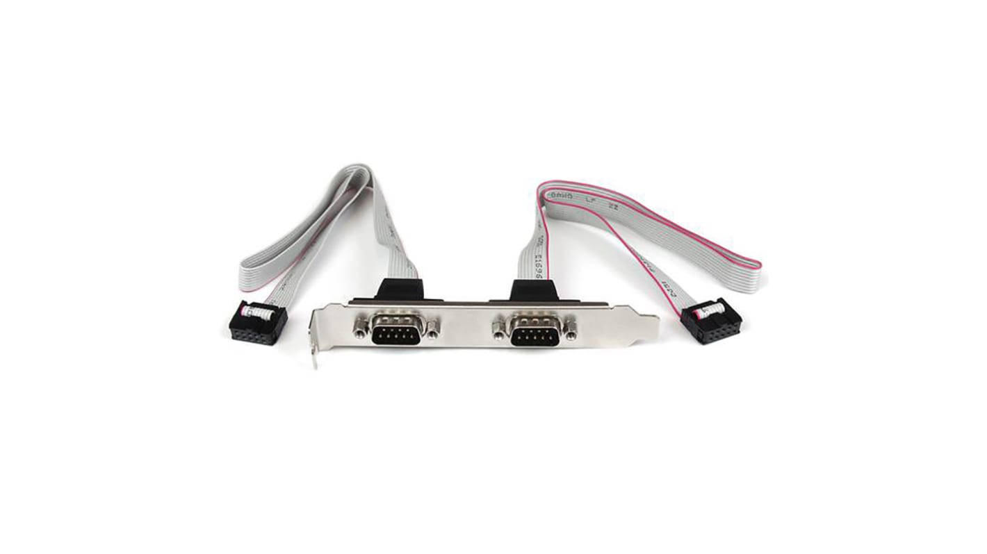StarTech.com Female 10 Pin IDC x 2 to Male 9 Pin D-sub Serial Cable, 400mm