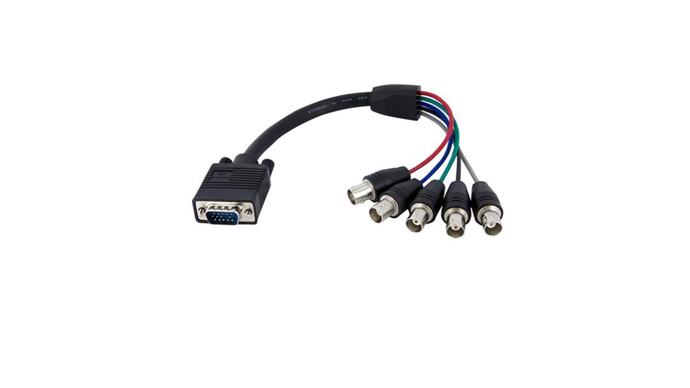 Cavo VGA StarTech.com VGA Maschio/BNC Femmina, lungh. 300mm, col. Nero