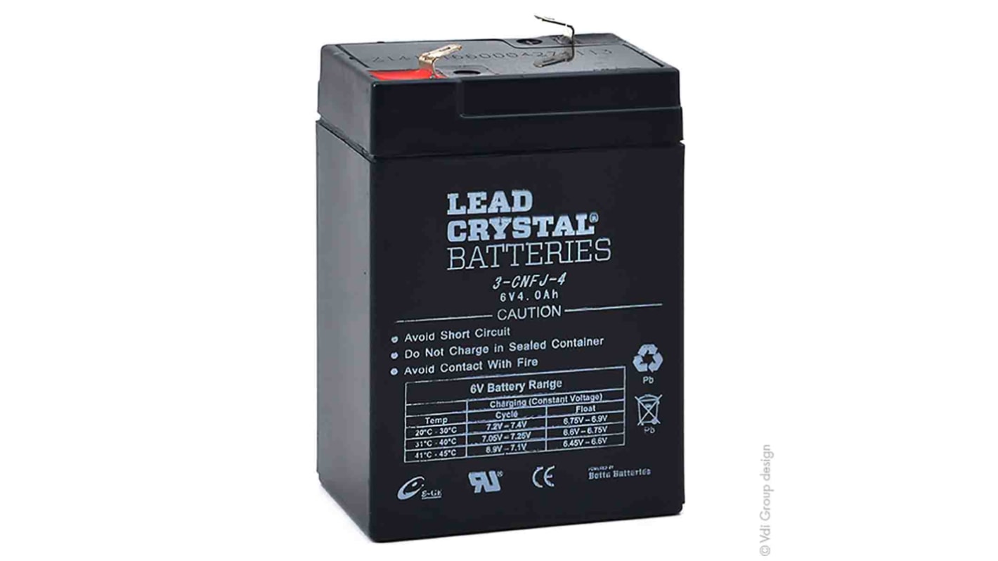 ENIX Energies 6V Standard Sealed Lead Acid Battery, 4Ah