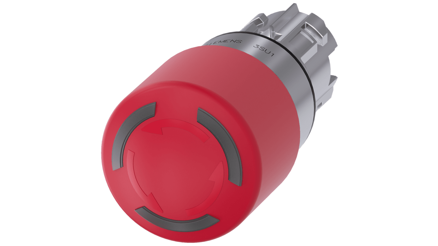 Siemens SIRIUS ACT 3SU10 Series, Twist Release, Emergency Stop Push Button Head