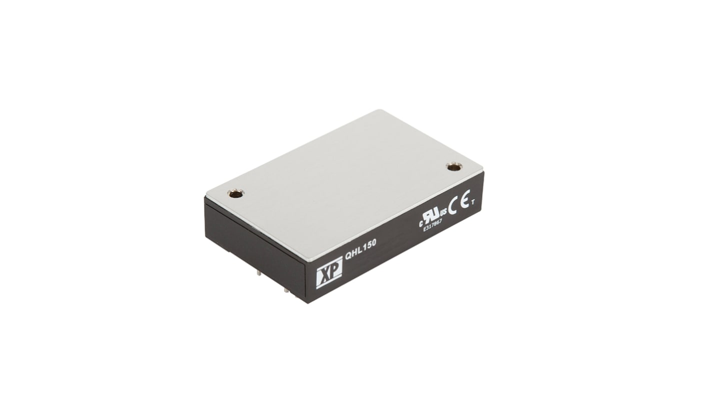 XP Power QHL150 DC-DC Converter, 15V dc/ 10A Output, 180 → 425 V dc Input, 150W, Through Hole, +100°C Max Temp