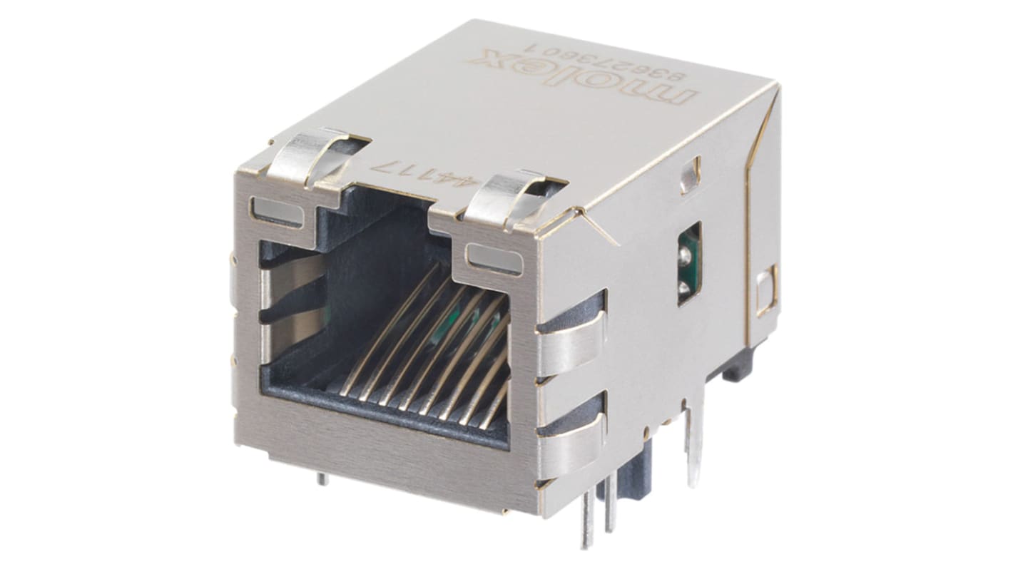 Molex 93627 Series Female RJ45 Connector, Panel Mount 8 -Way