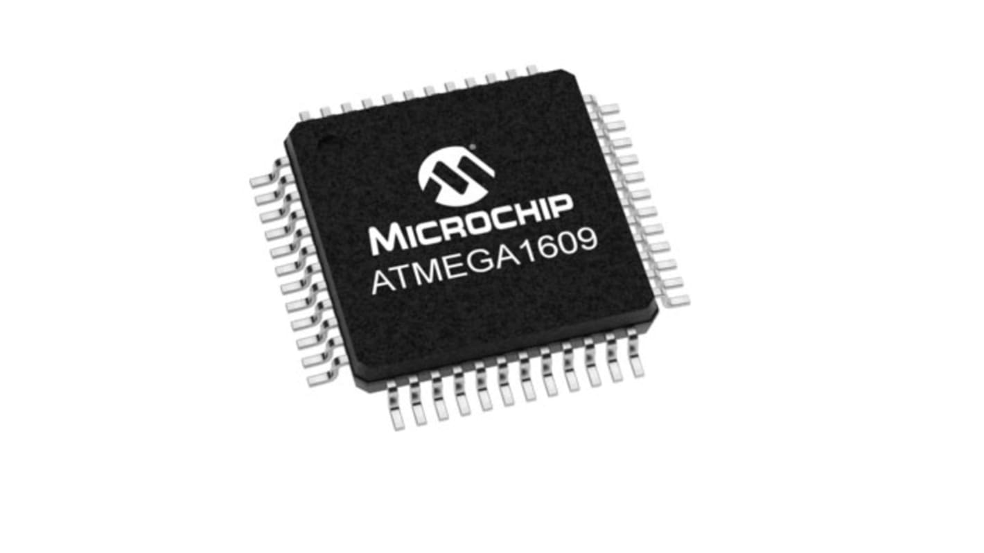 Microchip, 8bit AVR, ATmega1609 Microcontroller, 20MHz, 16 kB Flash, 48-Pin UQFN