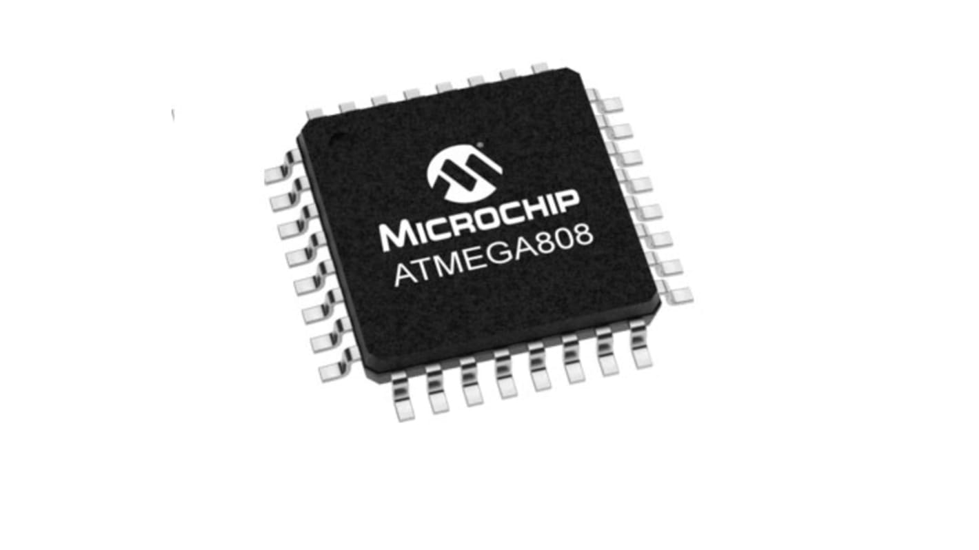 Microcontrollore Microchip, CPU AVR, TQFP, ATmega, 32 Pin, Montaggio superficiale, 8bit, 20MHz