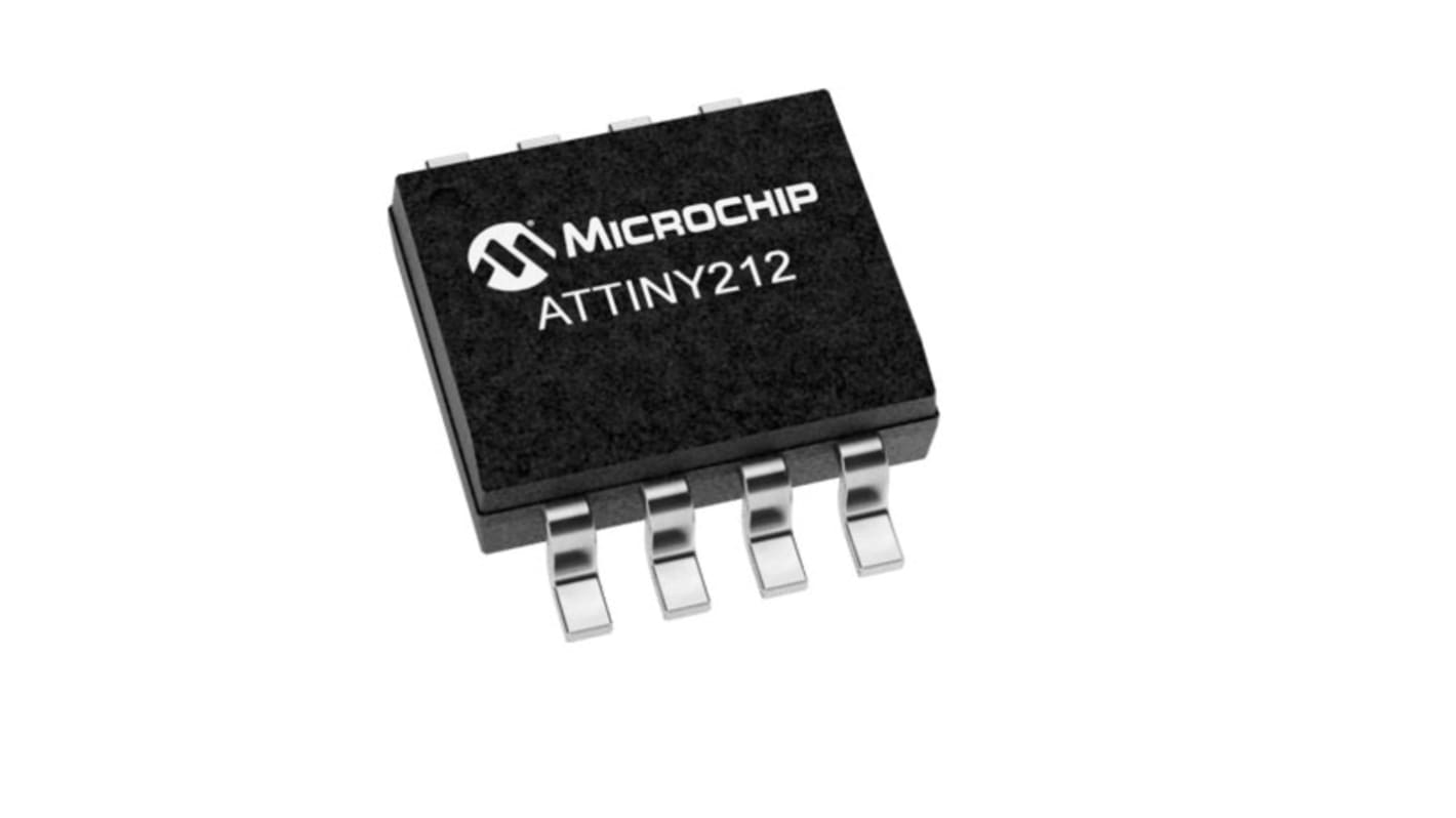 Mikrokontroler Microchip ATtiny212 SOIC 8-pinowy Montaż powierzchniowy AVR 2 kB 8bit CAN: 20MHz RAM:128 B Ethernet: