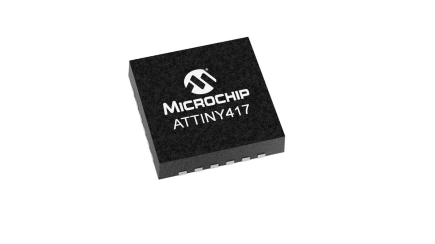 Microchip ATtiny マイコン, 20MHz, 4 kB, フラッシュ, 24-Pin VQFN