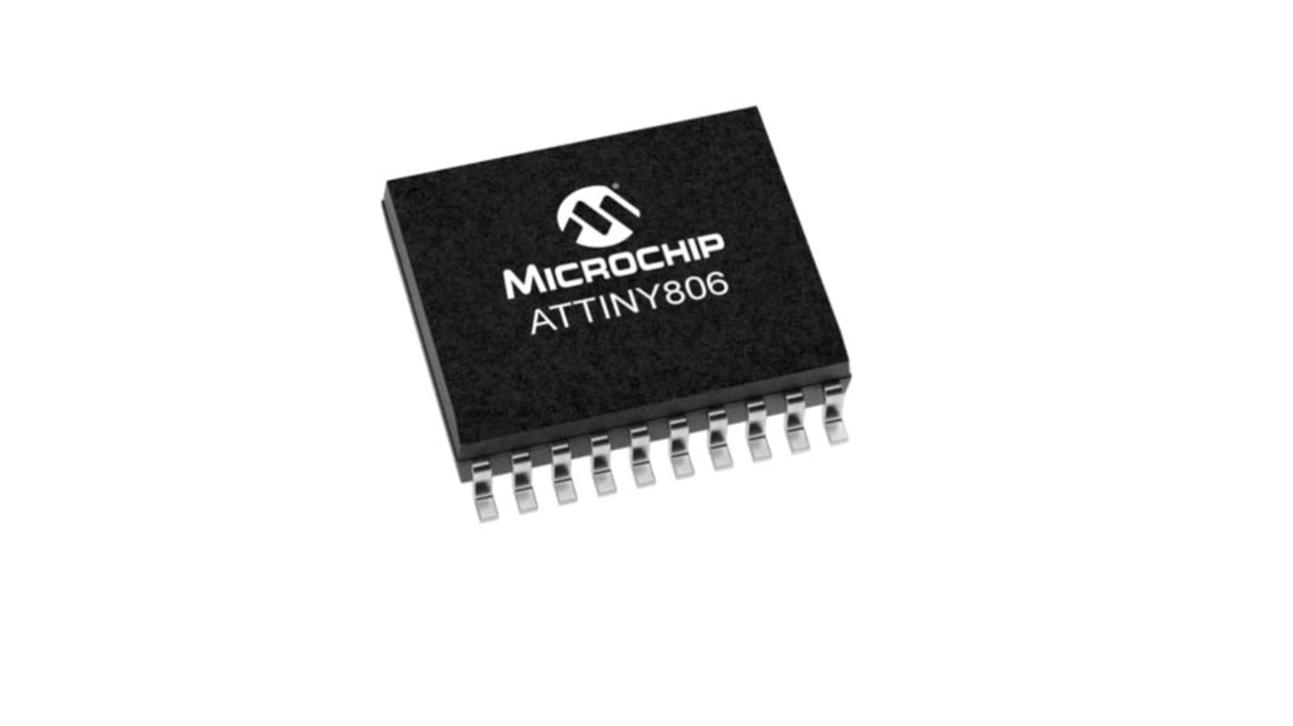Mikrokontroler Microchip ATtiny806 SOIC 20-pinowy Montaż powierzchniowy AVR 8 kB 8bit CAN: 20MHz RAM:512 B Ethernet: