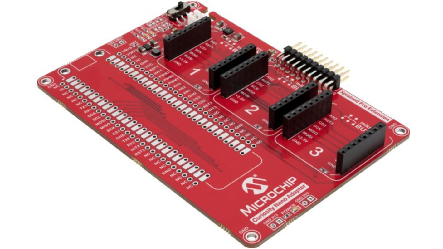 Microchip 开发套件配件, 用于mikroBUS 单击模块、 Xplained Pro 扩展板