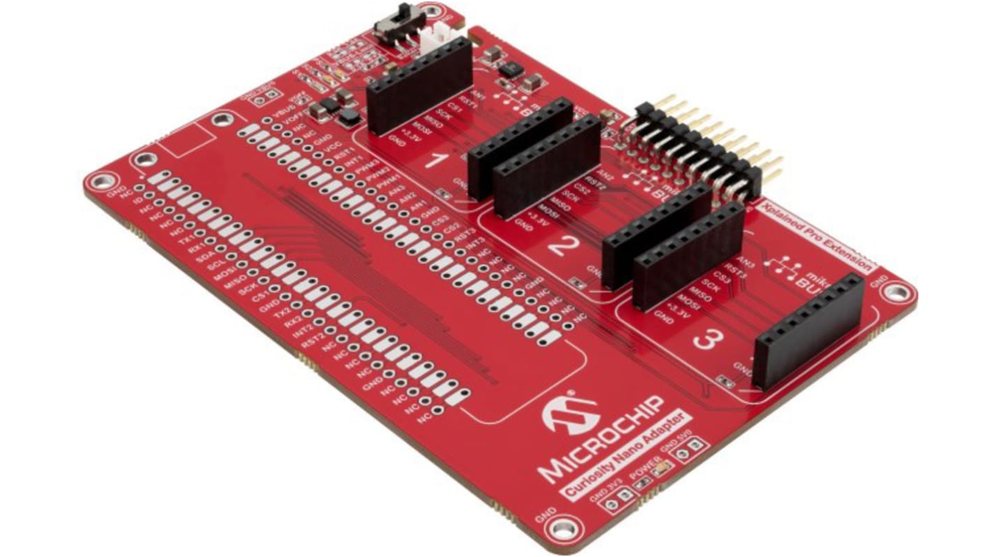 Microchip AC164162 for use with Mikrobus Click Modules, Xplained Pro Extension Boards