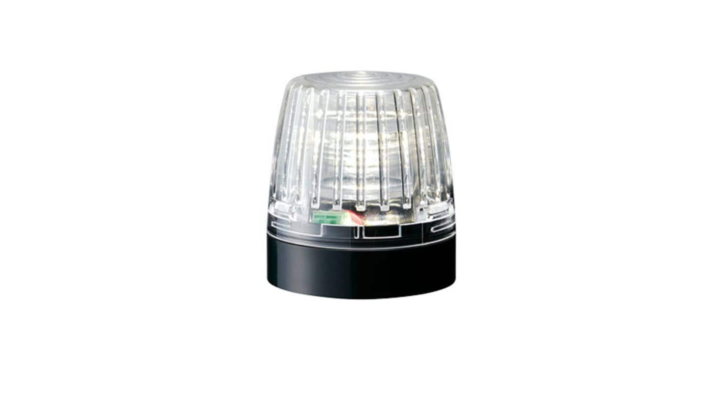 Patlite 白色常亮LED警示灯, 24V 直流, Φ56mm底座, 表面安装, IP65
