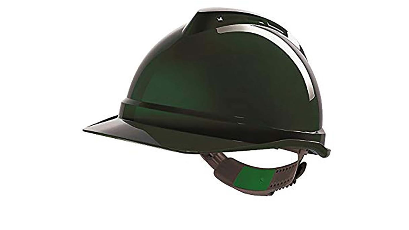 MSA Safety V-Gard 500 Green Safety Helmet , Adjustable