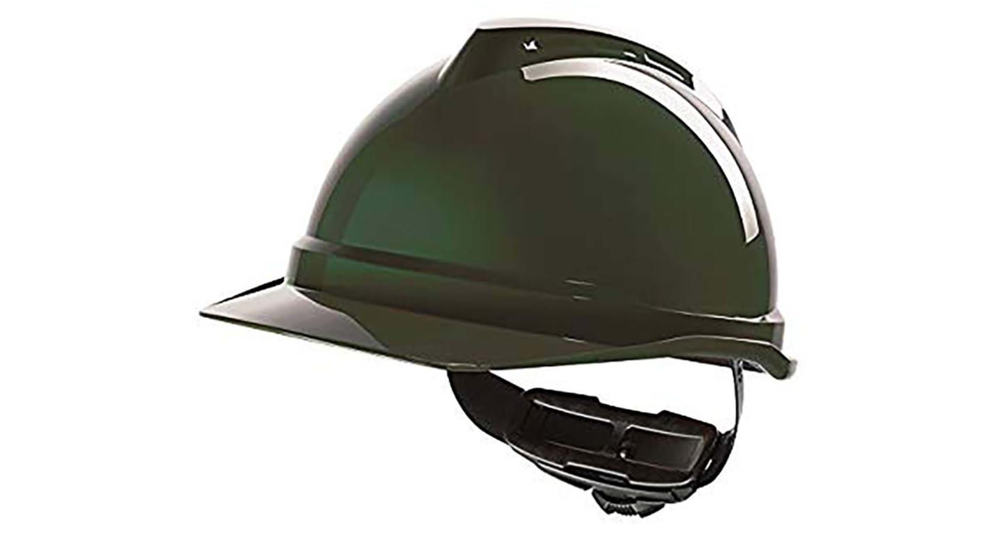MSA Safety V-Gard 500 Green Safety Helmet , Adjustable