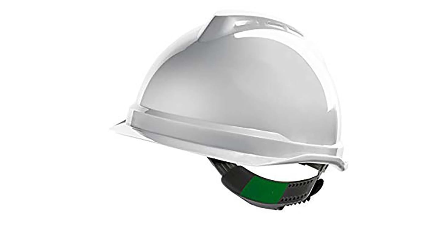 MSA Safety V-Gard 520 White Safety Helmet , Adjustable