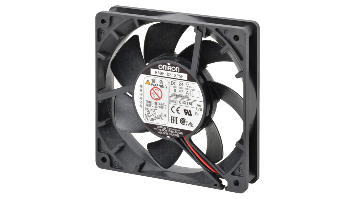 オムロン 軸流ファン 電源電圧：24 V dc, DC, 120 x 120 x 25mm, R89F-DS1225H