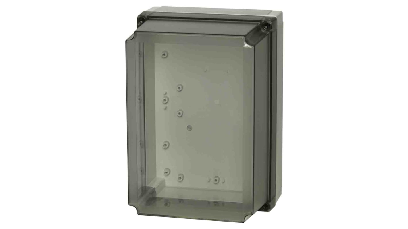Fibox Grey Polycarbonate Enclosure, IP66, IP67, IK08, Smoked Grey Lid, 255 x 180 x 75mm