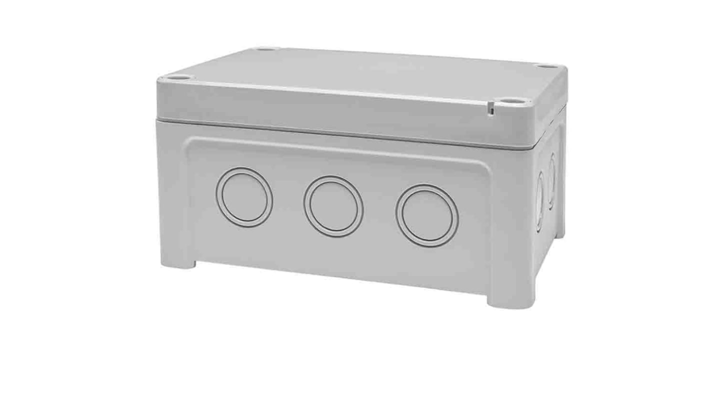 Fibox Grey ABS Enclosure, IP65, IK07, Grey Lid, 130 x 95 x 65mm