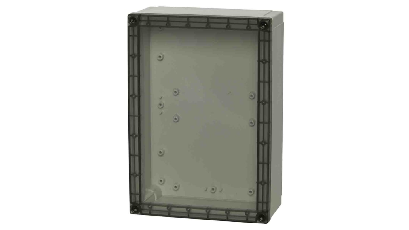 Fibox Grey Polycarbonate Enclosure, IP66, IP67, IK08, Smoked Grey Lid, 255 x 180 x 88mm