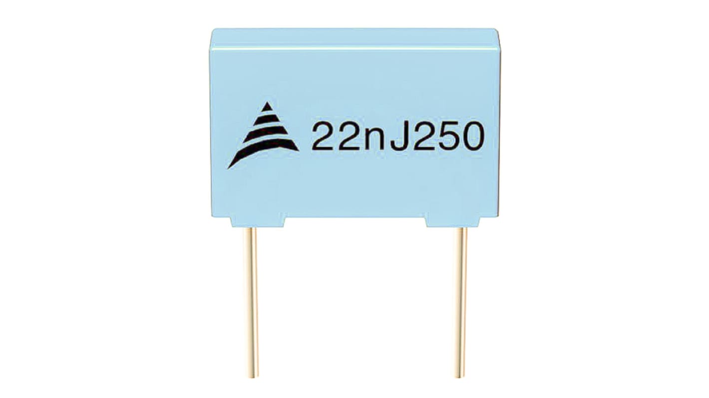 EPCOS B32520 Polyester Film Capacitor, 160 V ac, 250 V dc, ±5%, 100nF, Through Hole