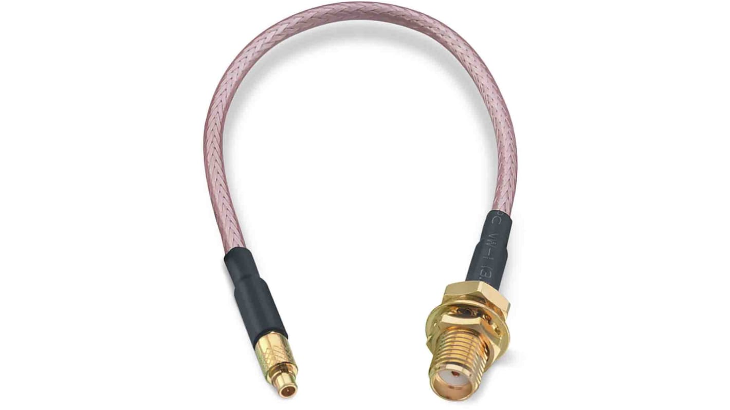 Cable coaxial RG316 Wurth Elektronik, 50 Ω, con. A: SMA, Hembra, con. B: MMCX, Macho, long. 152.4mm