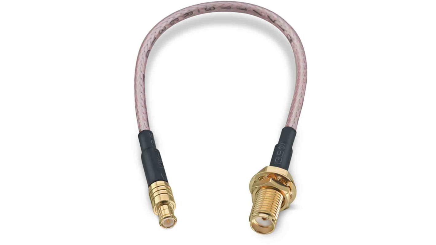 Cable coaxial RG316 Wurth Elektronik, 50 Ω, con. A: SMA, Hembra, con. B: MCX, Macho, long. 152.4mm