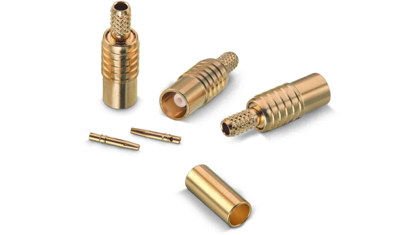Connettore coassiale Ad angolo retto Wurth Elektronik, Femmina, 50Ω, Montaggio su cavo
