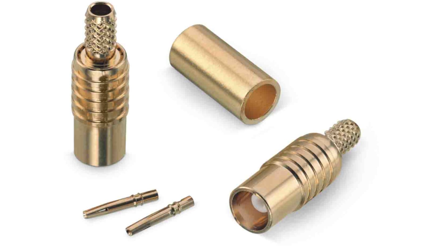 Wurth Elektronik WR-MCX Series, Jack Cable Mount MCX Connector, 50Ω, Crimp Termination, Straight Body