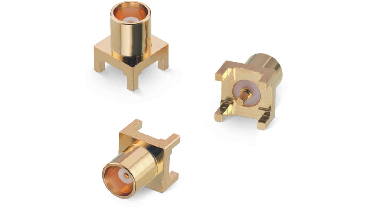 Wurth Elektronik WR-MCX Series, jack Through Hole MCX Connector, 50Ω, Solder Termination, Straight Body