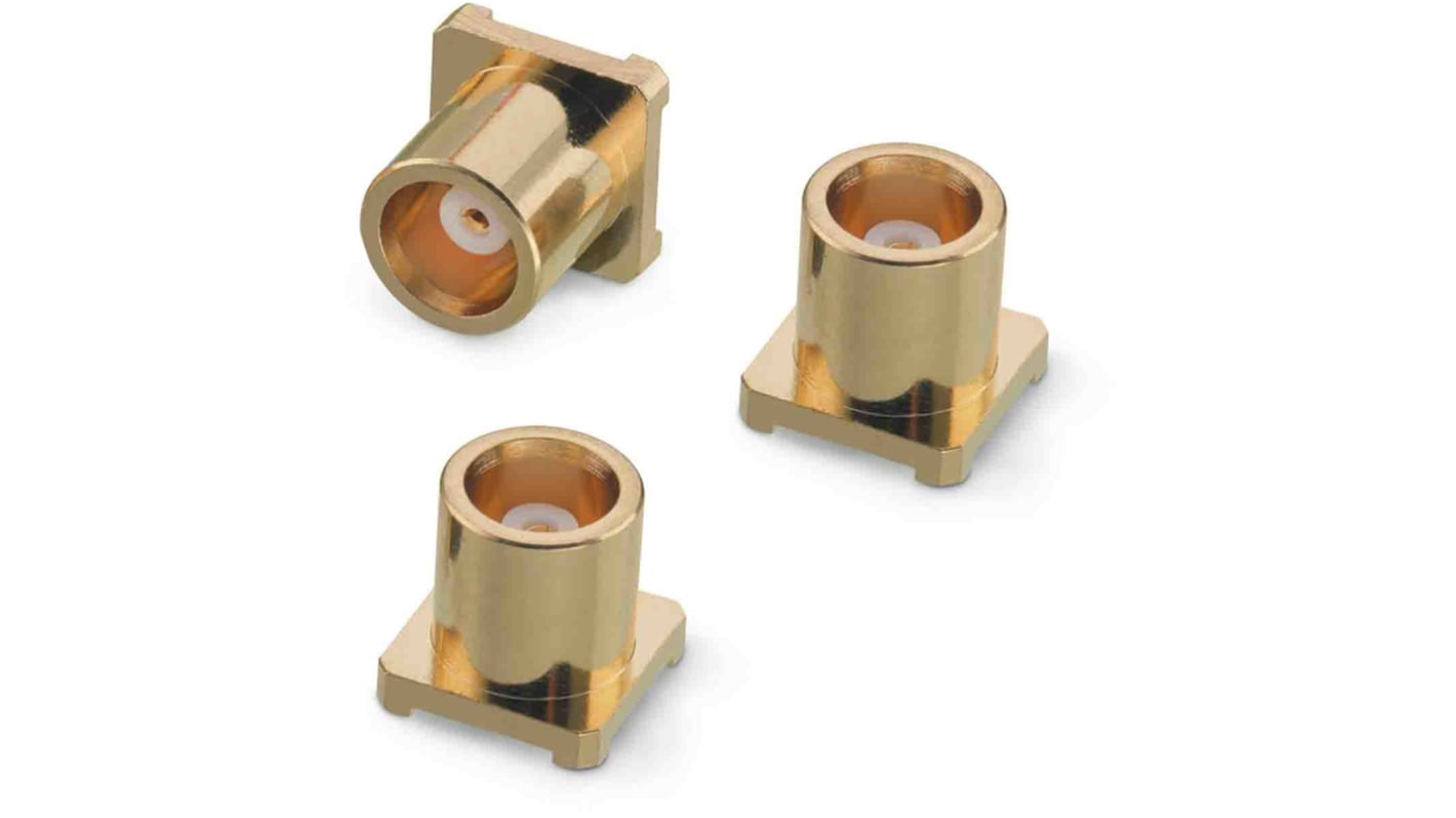 Wurth Elektronik WR-MCX Series, Jack Surface Mount MCX Connector, 50Ω, Solder Termination, Straight Body