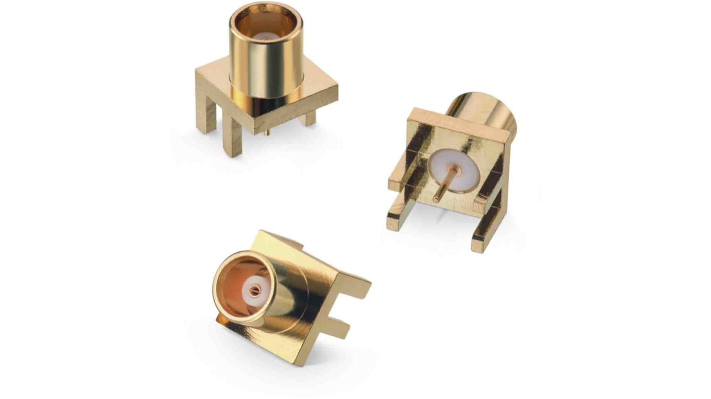 Wurth Elektronik WR-MCX Series, Jack Surface Mount MCX Connector, 50Ω, Solder Termination, Straight Body