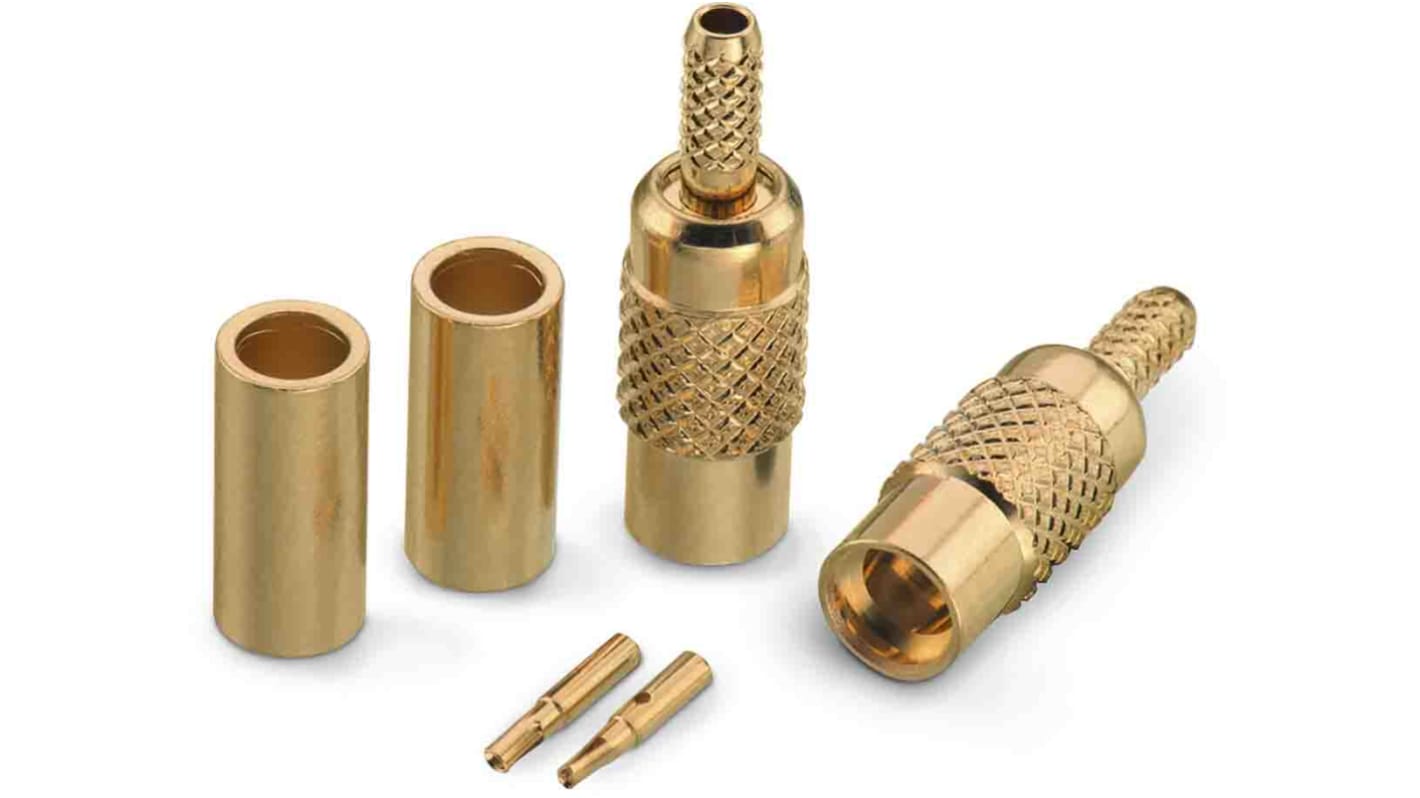 Wurth Elektronik WR-MMCX Series, Jack Cable Mount MMCX Connector, 50Ω, Crimp Termination, Straight Body
