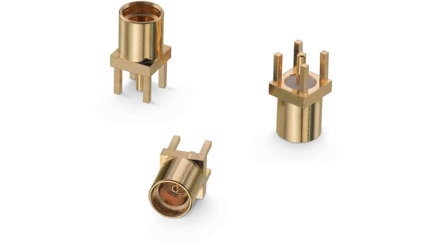 Wurth Elektronik WR-MMCX Buchse Koaxialsteckverbinder MMCX-Steckverbinder, Durchsteckmontage, Löt-Anschluss, 50Ω, Gerade