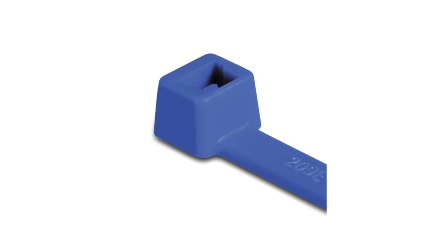 HellermannTyton Cable Tie, 382mm x 4.7 mm, Blue ETFE, Pk-100