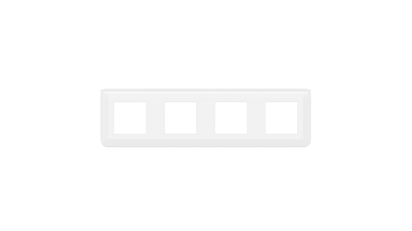 Legrand White 4 Gang Faceplate & Mounting Plate