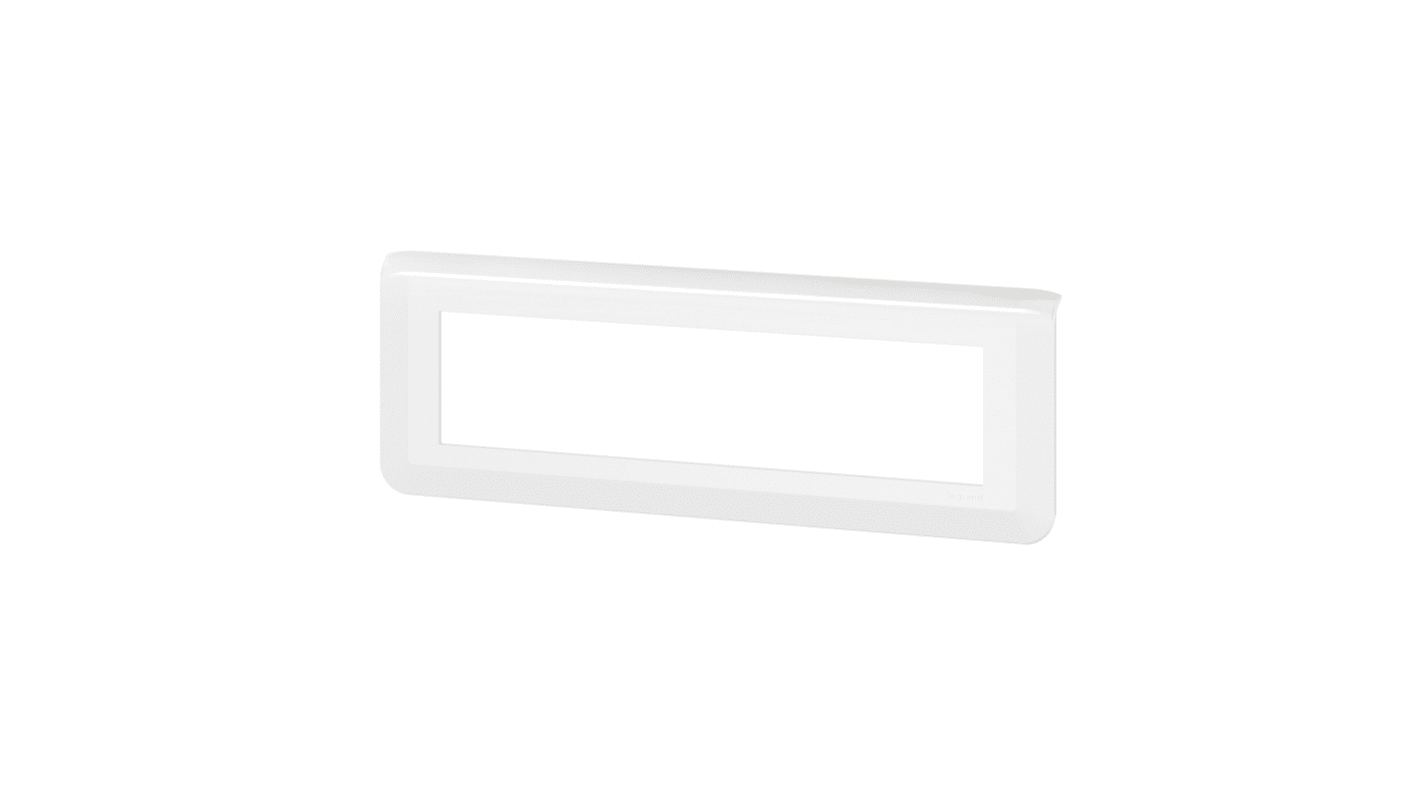 Legrand Frontplade og monteringsplade, Hvid, 8 moduler, 224mm x 82mm
