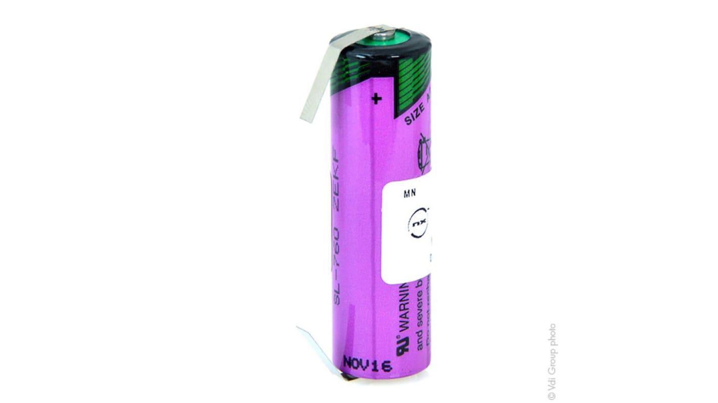 Tadiran SL-760/T AA Batterie, 3.6V / 2.2Ah, mit Lötfahne