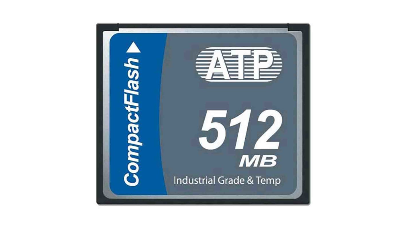 Tarjeta de Memoria Flash ATP CompactFlash, 512 MB Sí L800Pi SLC -40 → +85°C