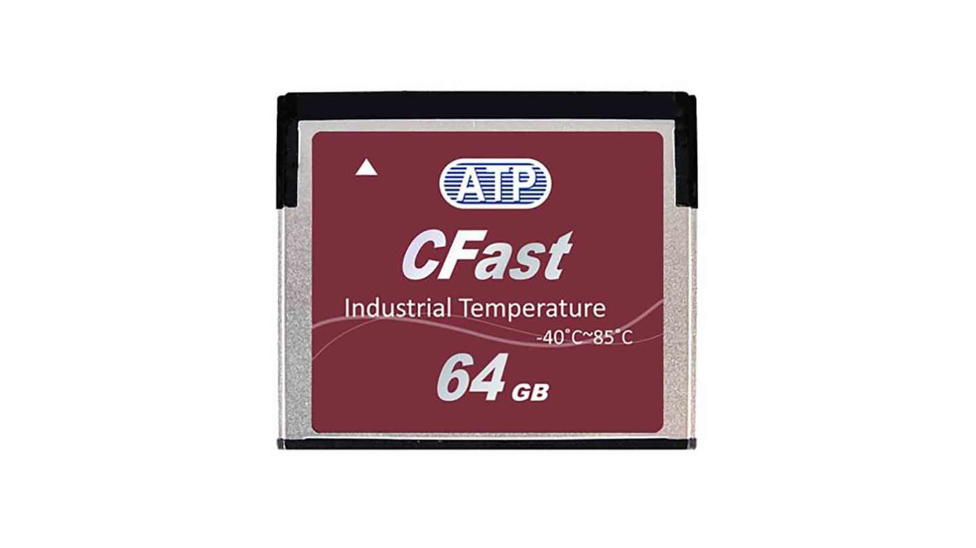 Karta pamięci flash CFast, 64 GB, ATP Tak A600Si MLC -40 → +85°C